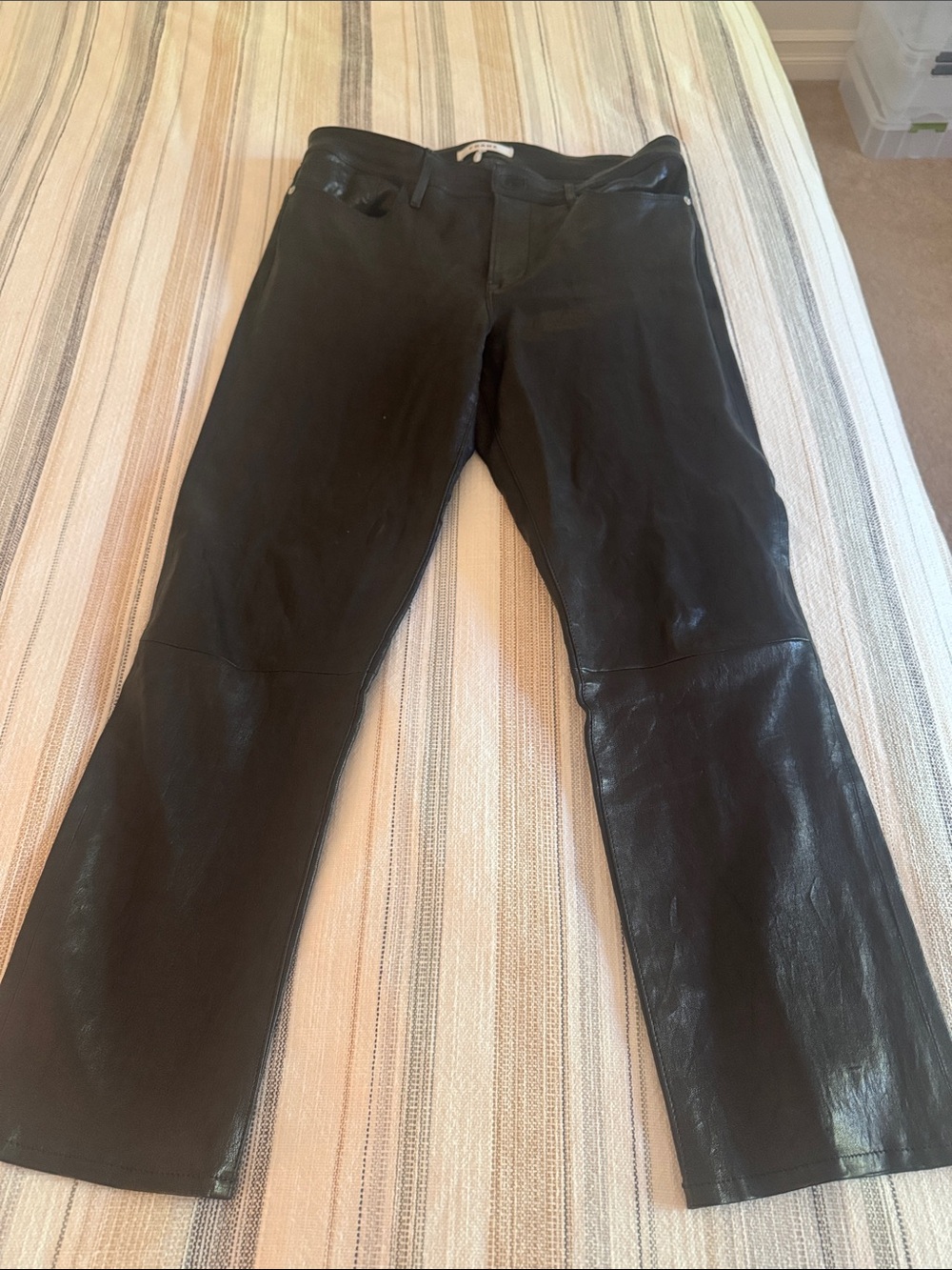 Frame Denim Black Leather Pants